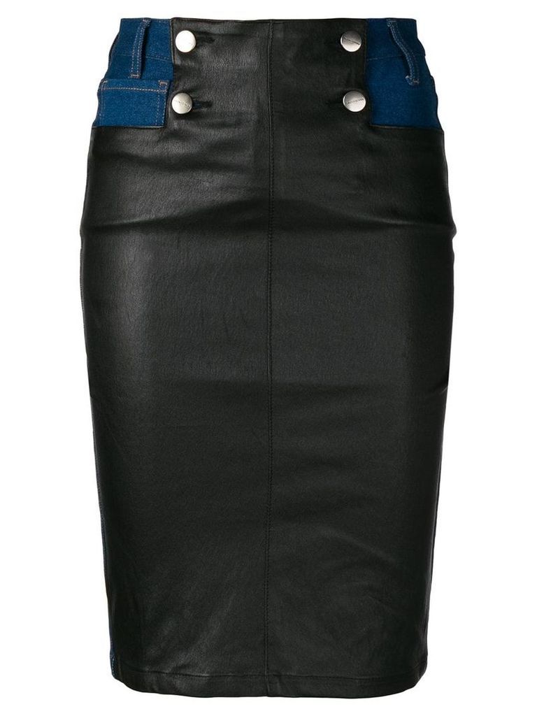 Each X Other leather panelled skirt - Blue