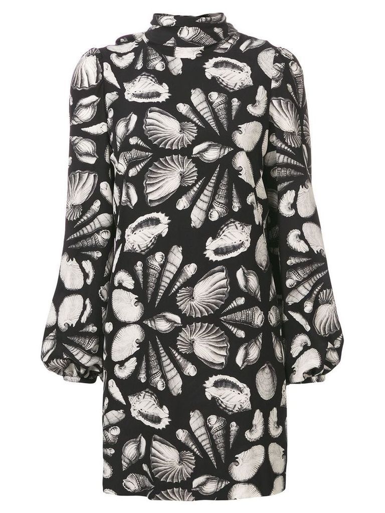 Alexander McQueen shell print dress - Black