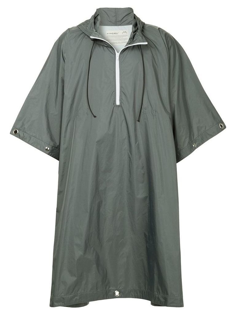 A-Cold-Wall* oversized pull-over raincoat - Grey