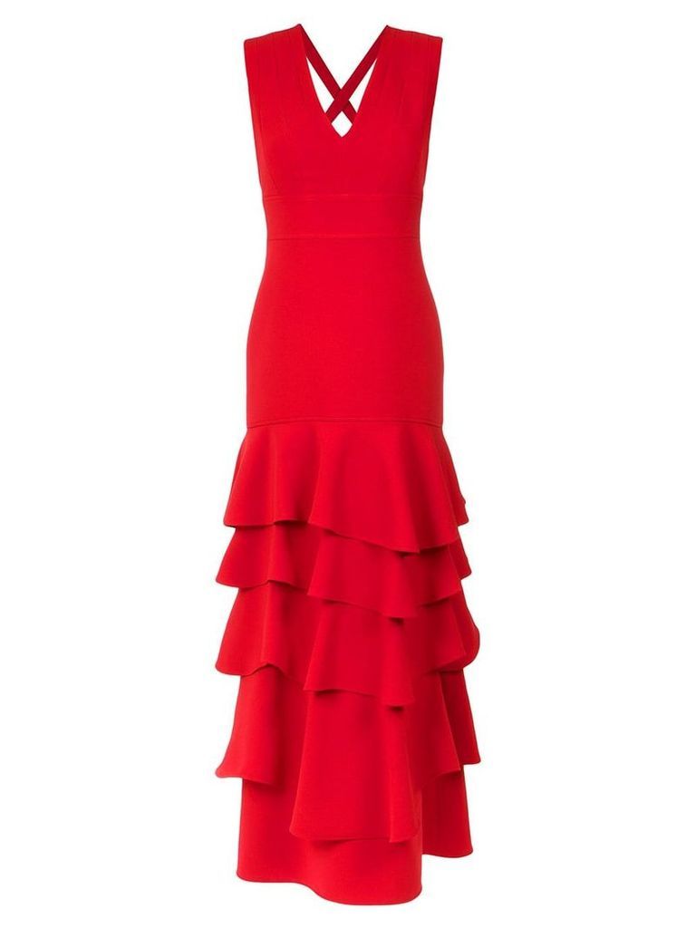 Olympiah ruffled gown - Red