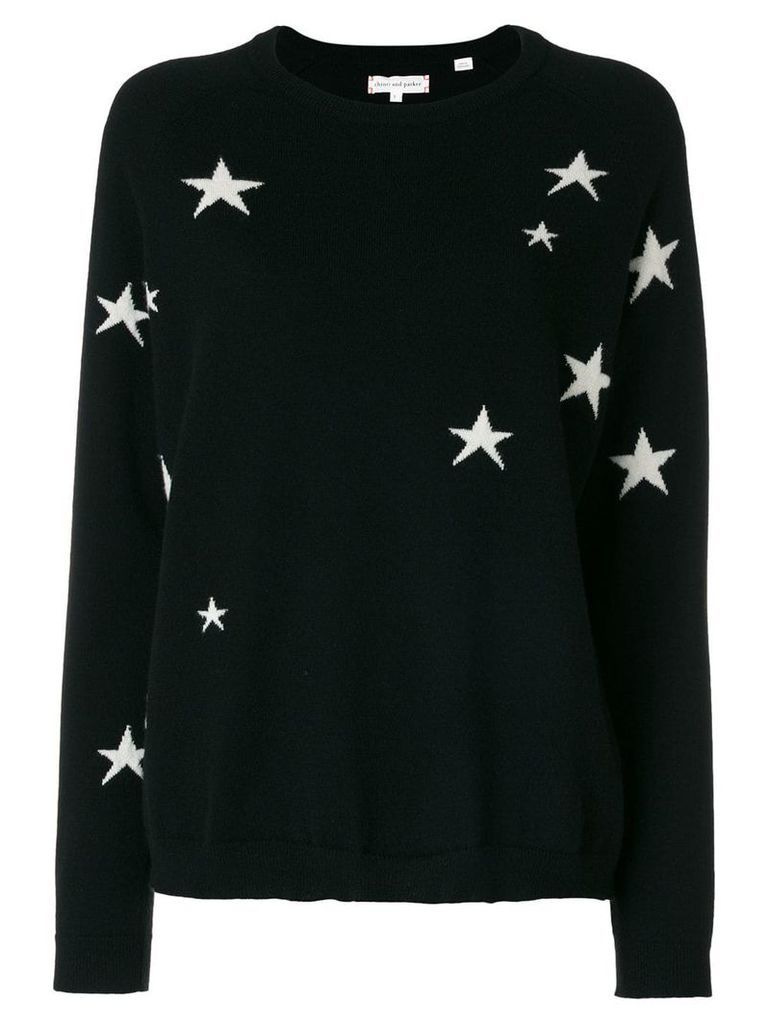Chinti and Parker star knit cashmere jumper - Black