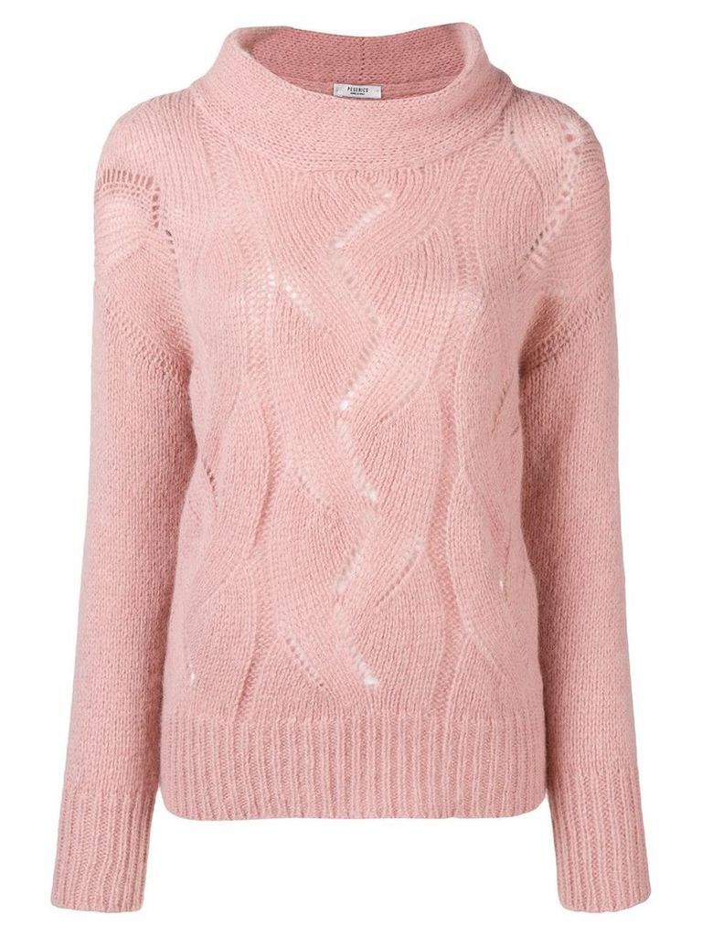Peserico braid knit sweater - Pink