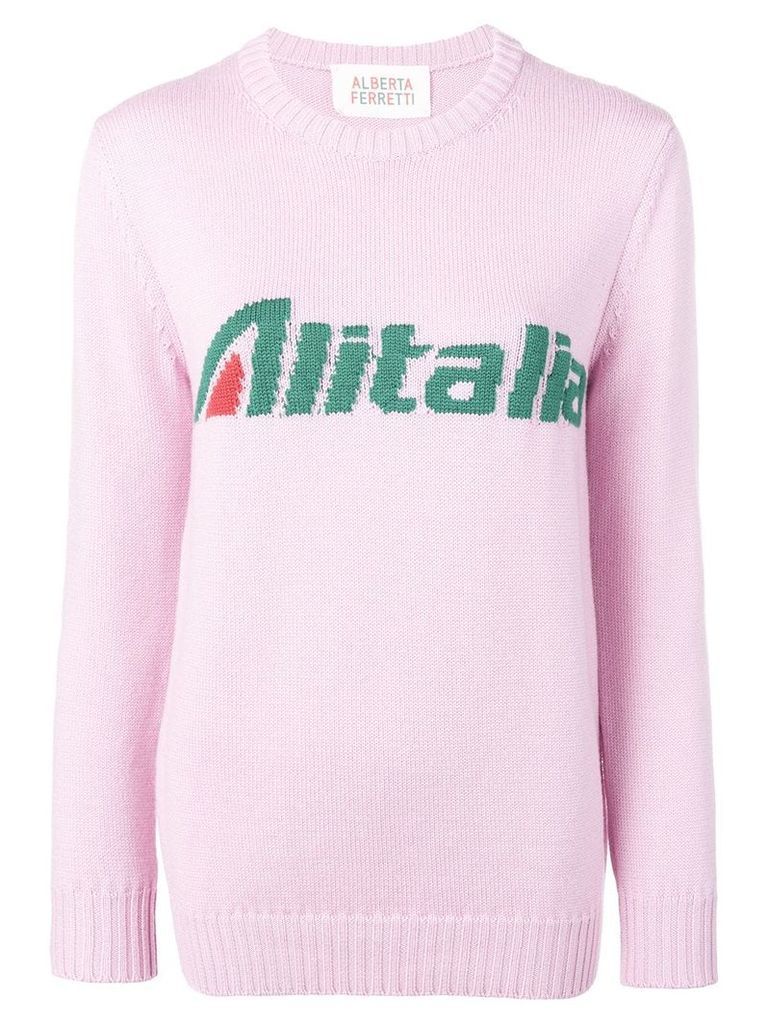 Alberta Ferretti Alitalia knit sweater - PINK