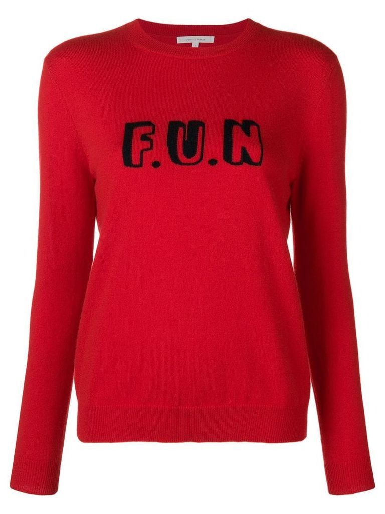 Chinti & Parker slogan embroidered sweater