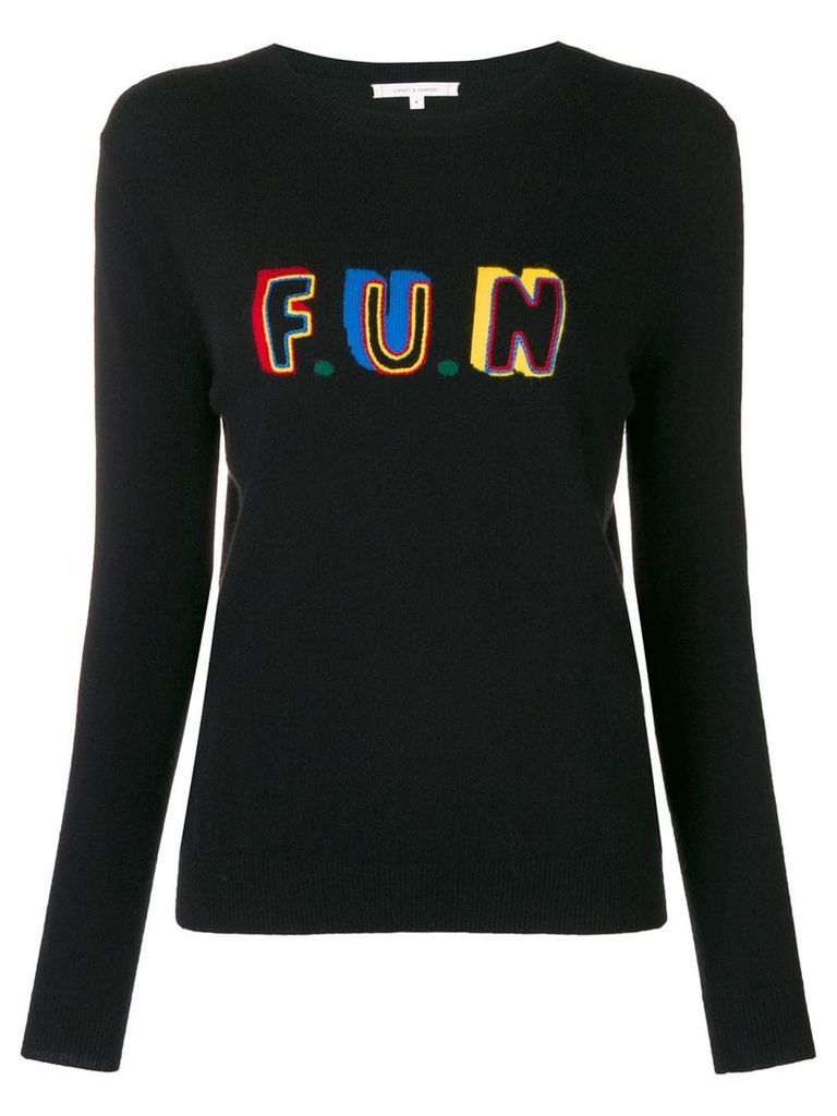 Chinti & Parker slogan fitted sweater - Black