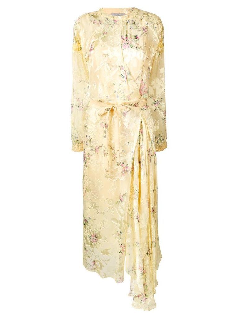 Preen By Thornton Bregazzi floral print belted dress - Yellow