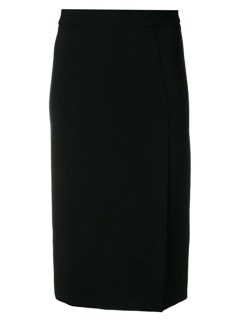 P.A.R.O.S.H. pencil skirt with side slit - Black