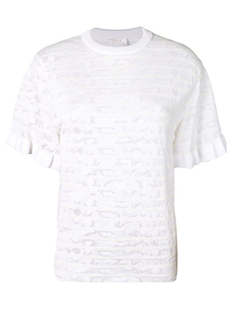 Chloé textured knit T-shirt - White