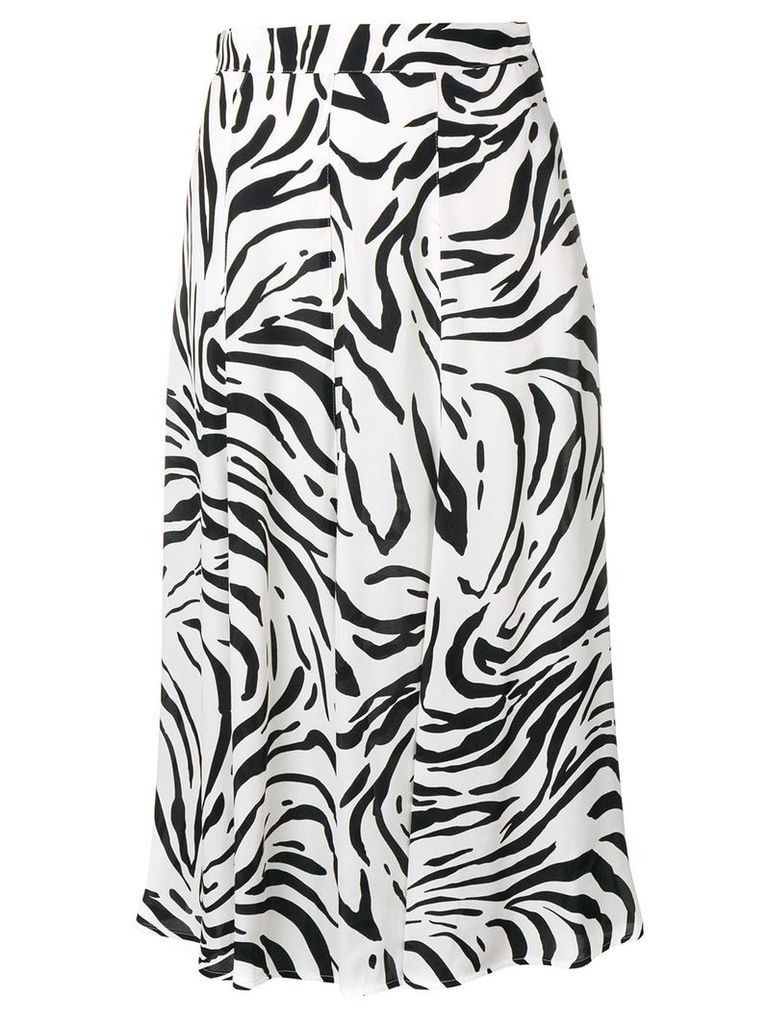 MSGM zebra print midi skirt - Black