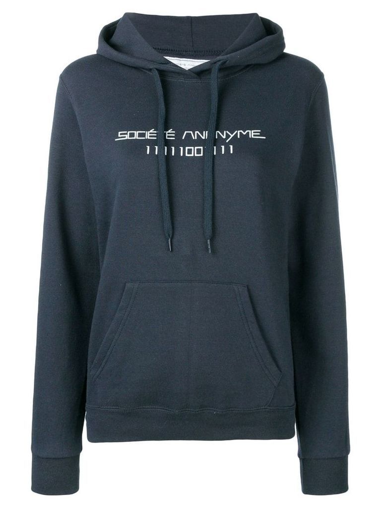 Société Anonyme logo printed hoodie - Blue
