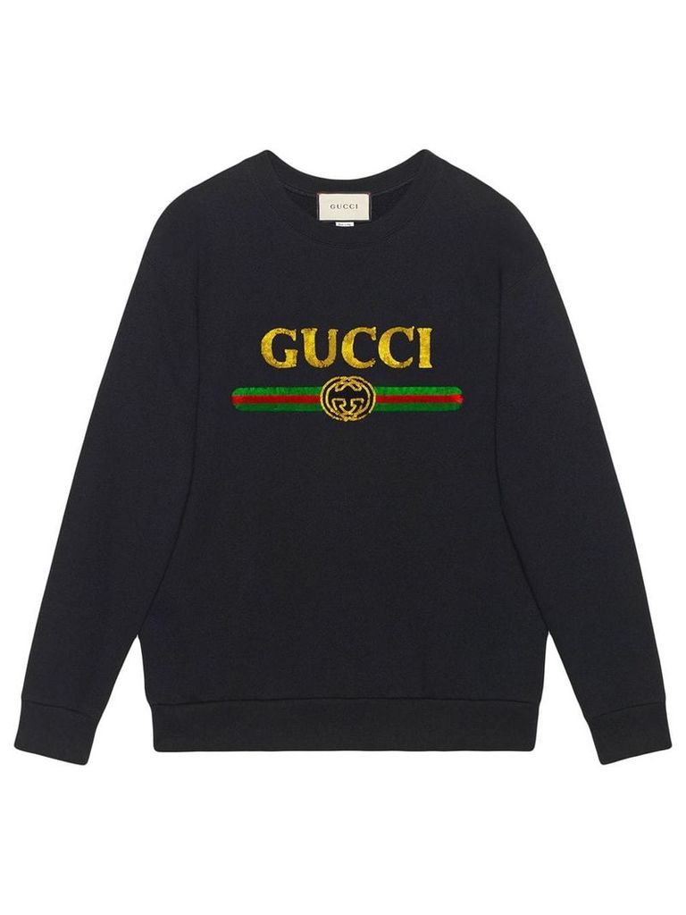 Gucci Oversize sweatshirt with Gucci logo - Black