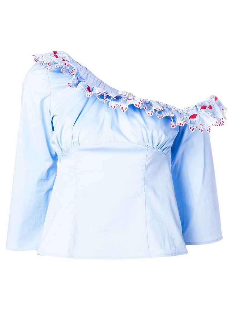 Vivetta hand-shaped embroidered top - Blue