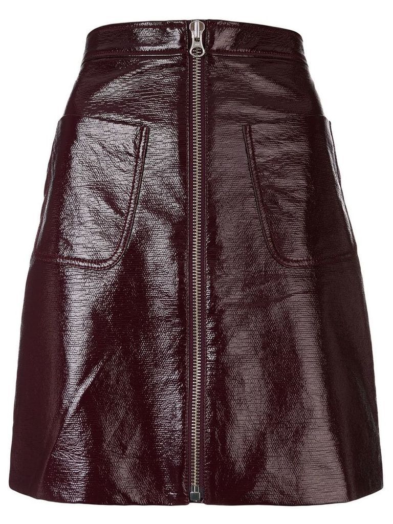 McQ Alexander McQueen short zip-up skirt - Red