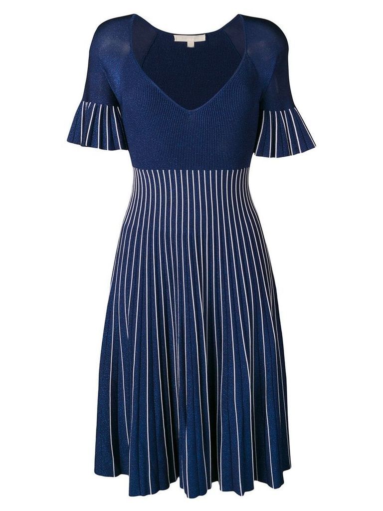 Jonathan Simkhai striped lurex knit dress - Blue