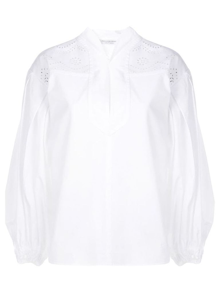 Philosophy Di Lorenzo Serafini broderie anglaise blouse - White