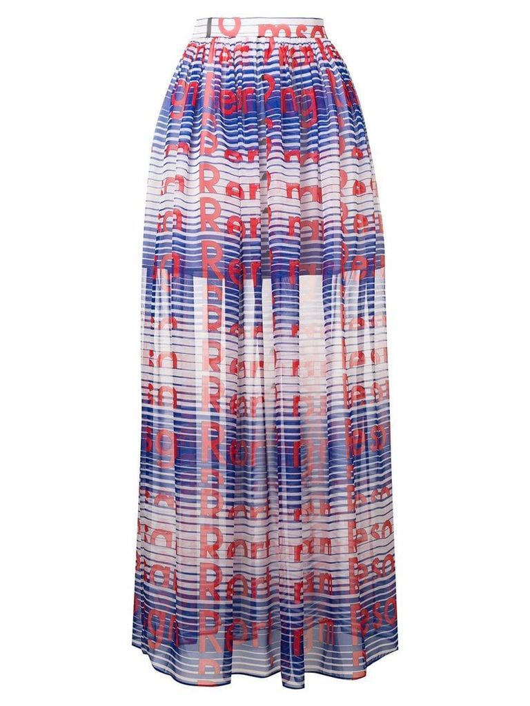 MSGM long printed skirt - Blue