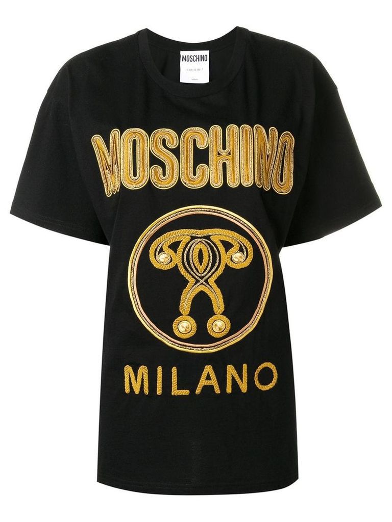 Moschino oversized logo T-shirt - Black