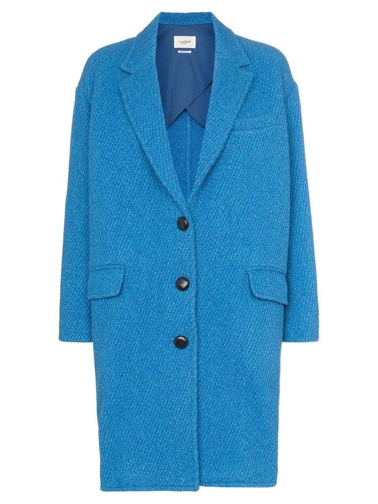 Isabel Marant Étoile Jimi wool cocoon button-up coat - Blue