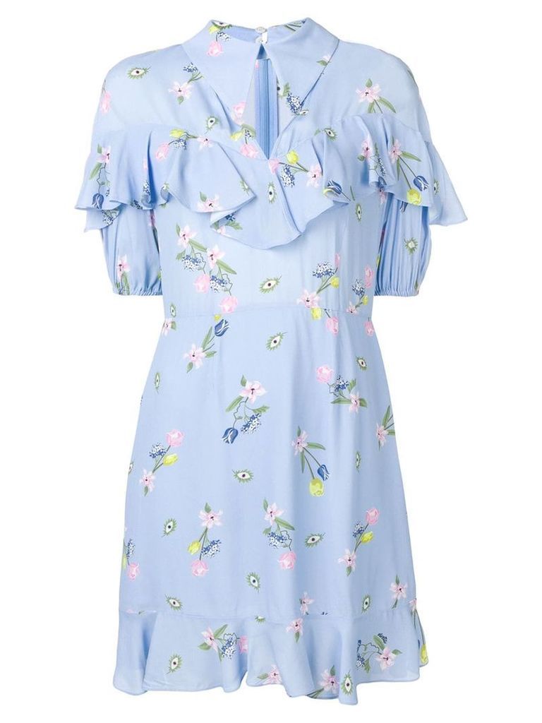 Vivetta floral print ruffle dress - Blue