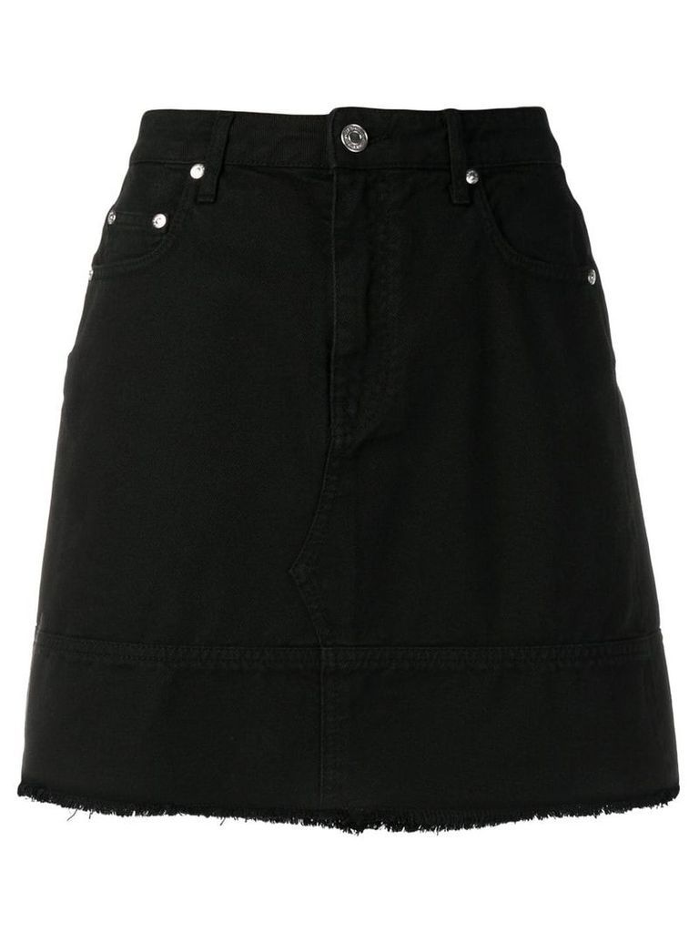 MSGM frayed bottom denim skirt - Black