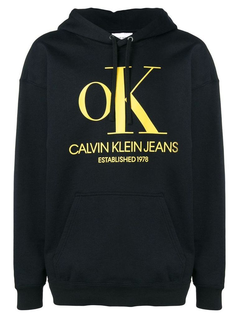 Calvin Klein Jeans Est. 1978 logo print hoodie - Black