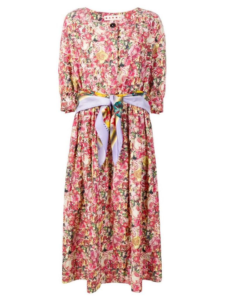 Marni floral-print dress - PINK