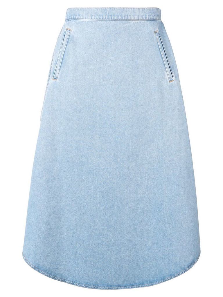Mm6 Maison Margiela oversized denim skirt - Blue