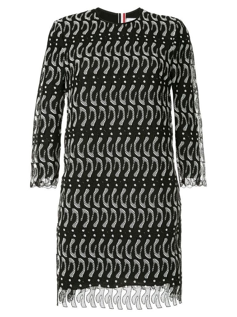 Thom Browne penguin lace dress - Black
