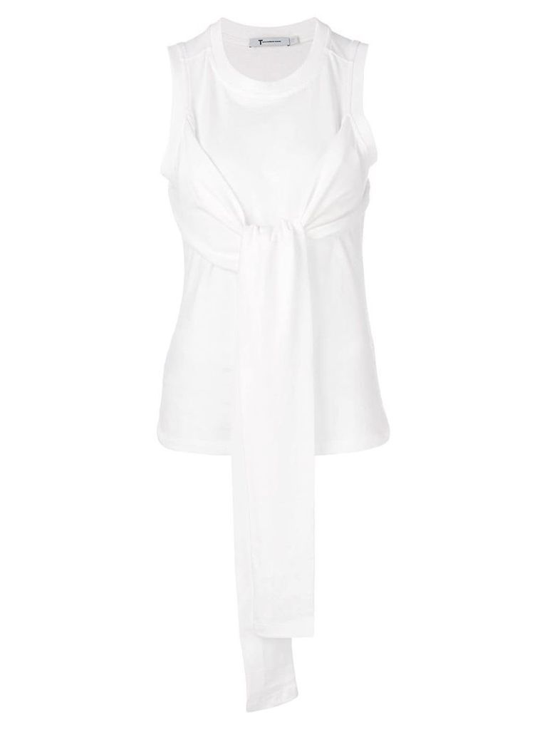 T By Alexander Wang tied detail tank top - White