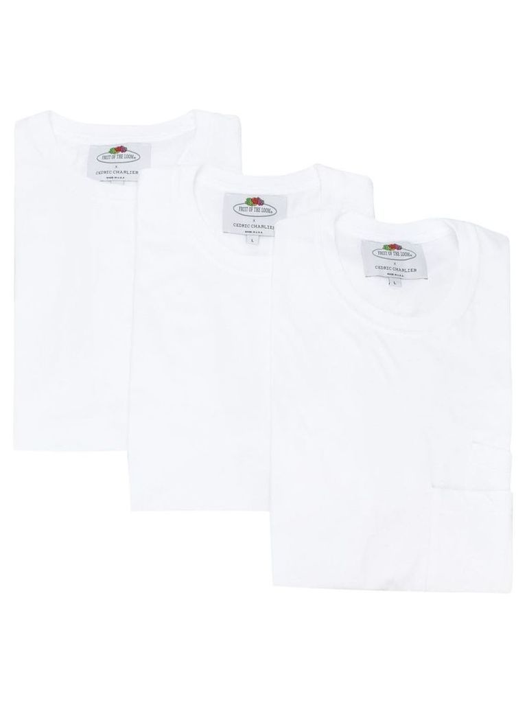 Cédric Charlier chest pocket T-shirt - White