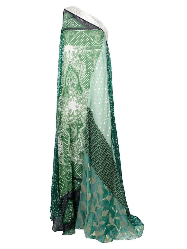 Etro patchwork maxi dress - Green