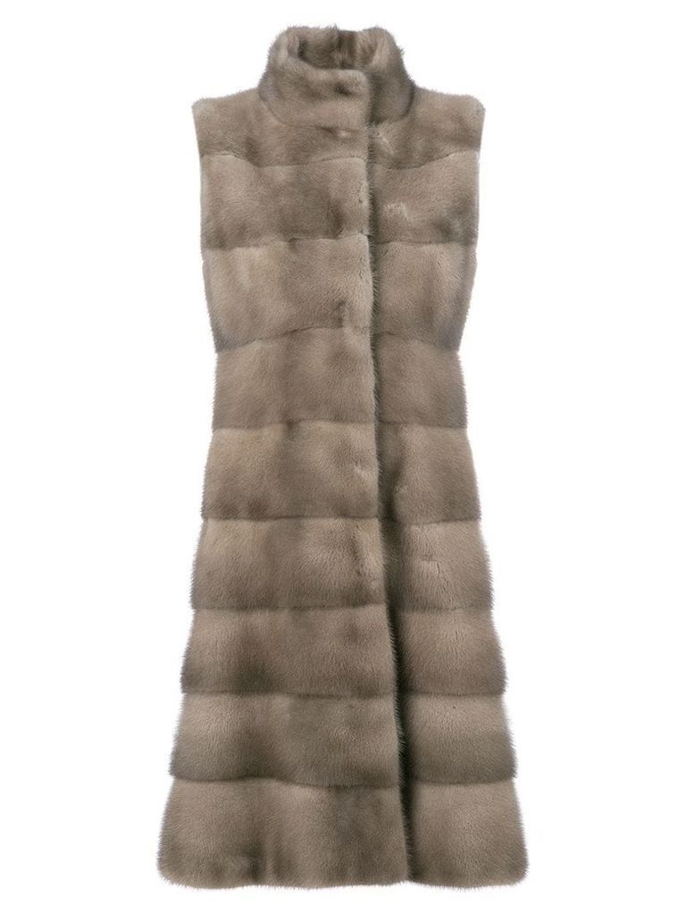 Liska padded fur coat - NEUTRALS