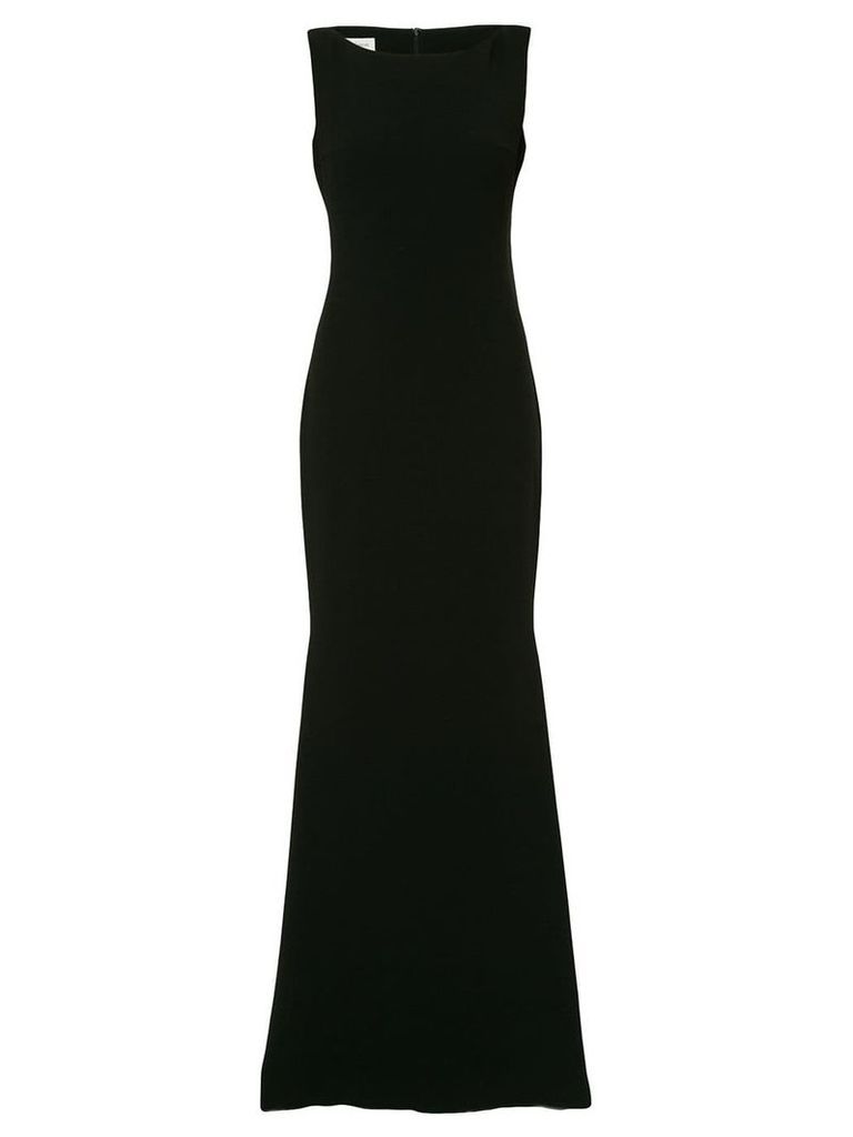 Isabel Sanchis sleeveless boatneck fishtail gown - Black
