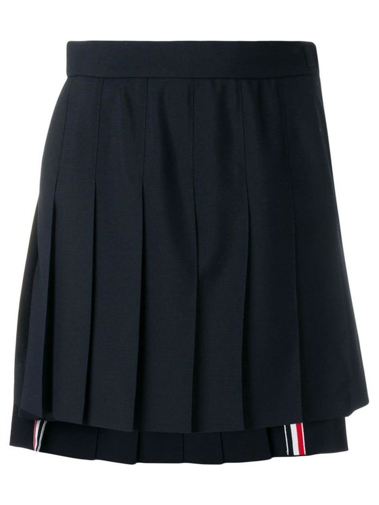 Thom Browne School Uniform Pleated Miniskirt - Blue