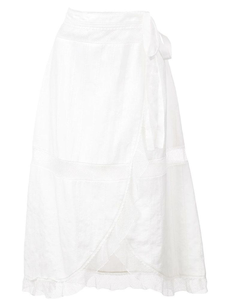 Alexa Chung wrap apron skirt - White