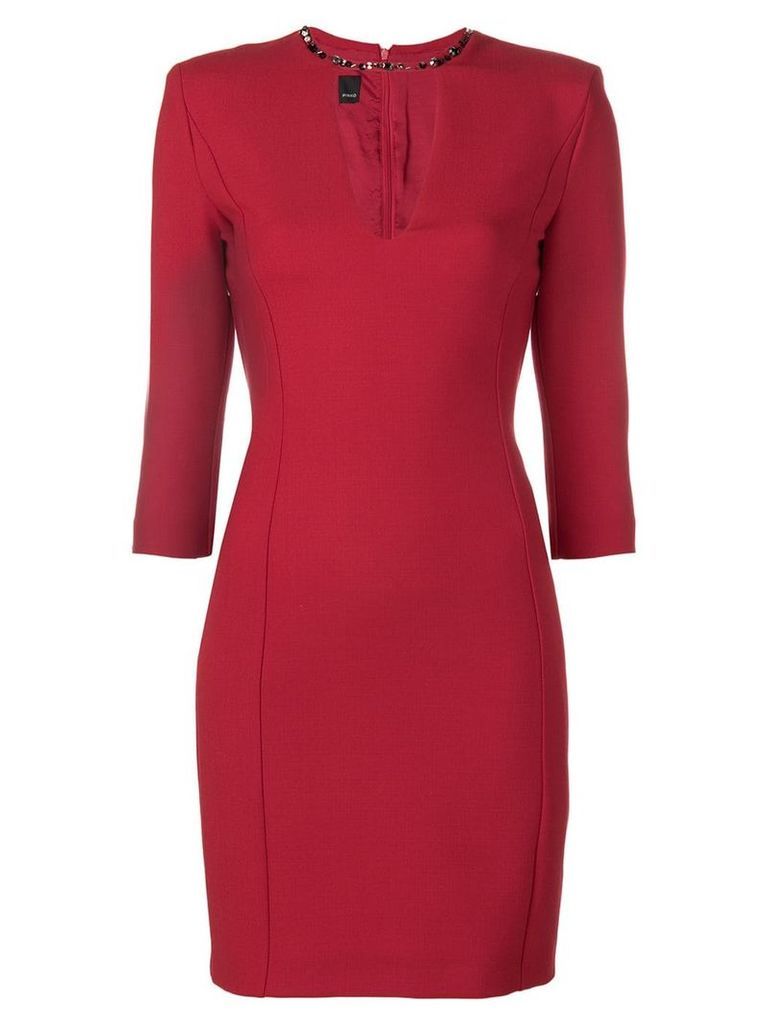 Pinko fitted mini dress - Red