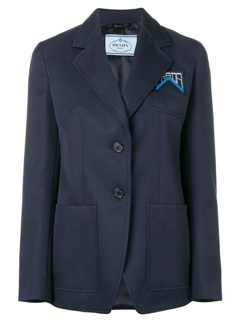 Prada classic logo blazer - Blue
