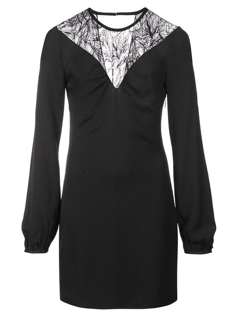 Roberto Cavalli floral lace detail dress - Black