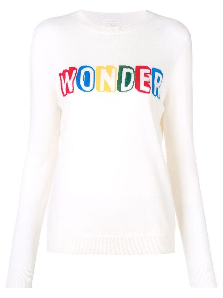 Chinti & Parker slogan long-sleeve sweater - White