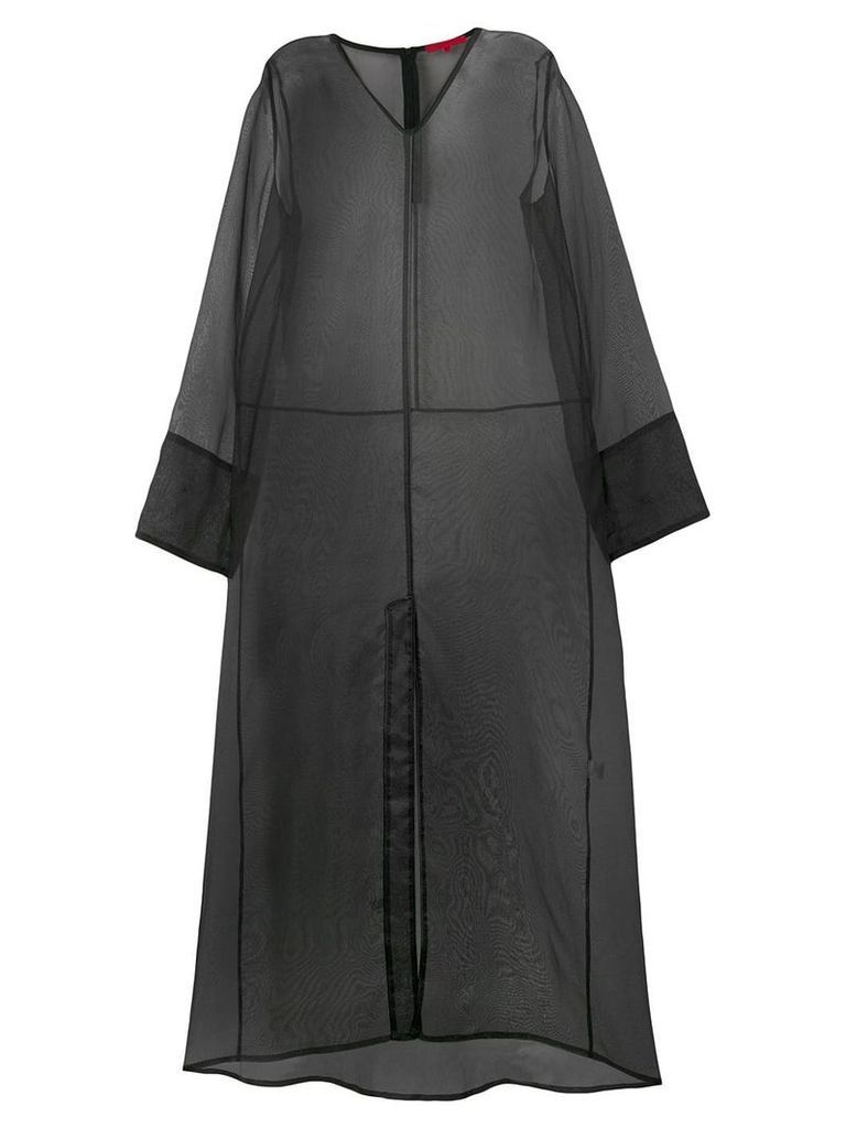 Rouge Margaux long organza layering dress - Black