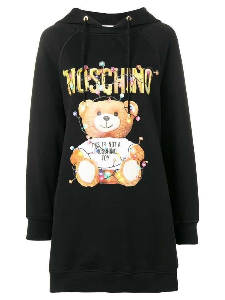 Moschino Teddy Holiday hoodie dress - Black