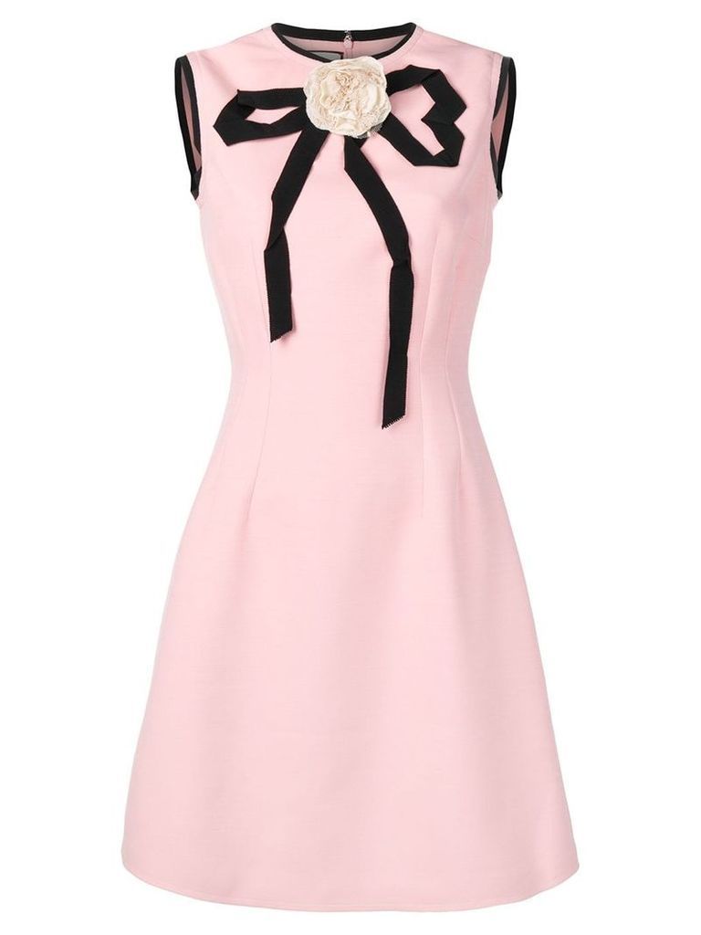 Gucci appliqué rose dress - PINK