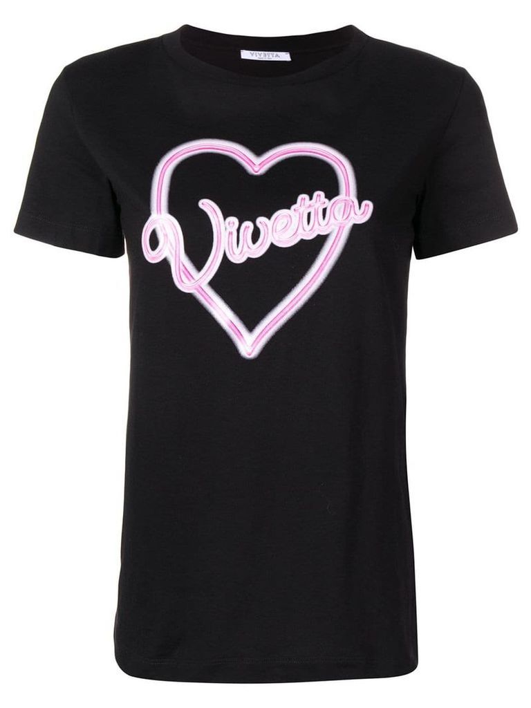 Vivetta logo heart T-shirt - Black
