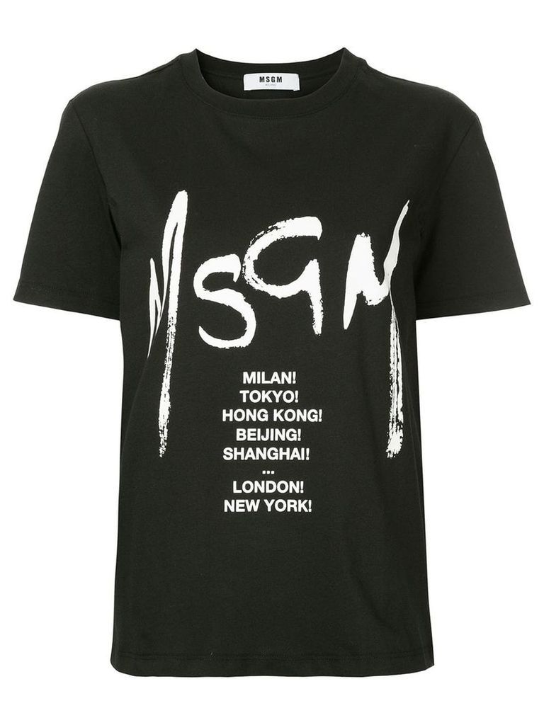 MSGM logo print T-shirt - Black