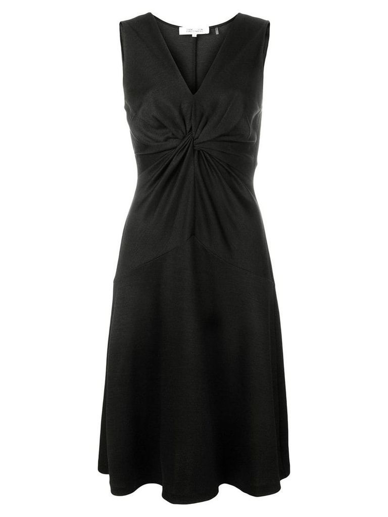 DVF Diane von Furstenberg twisted knot A-line dress - Black