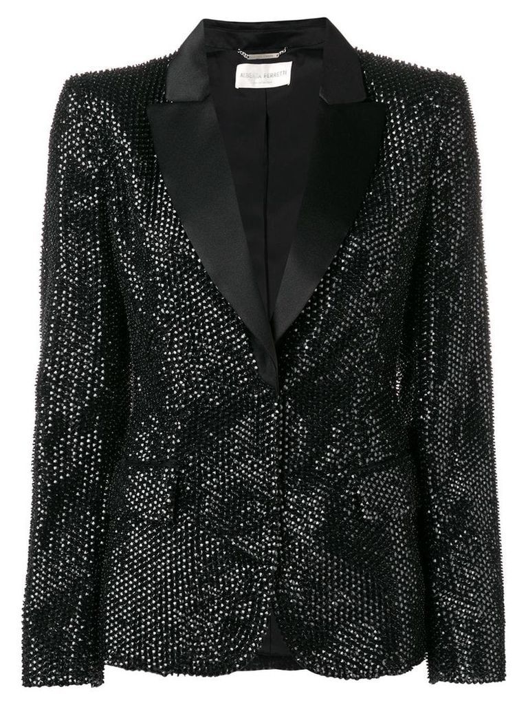 Alberta Ferretti stud embellished blazer - Black