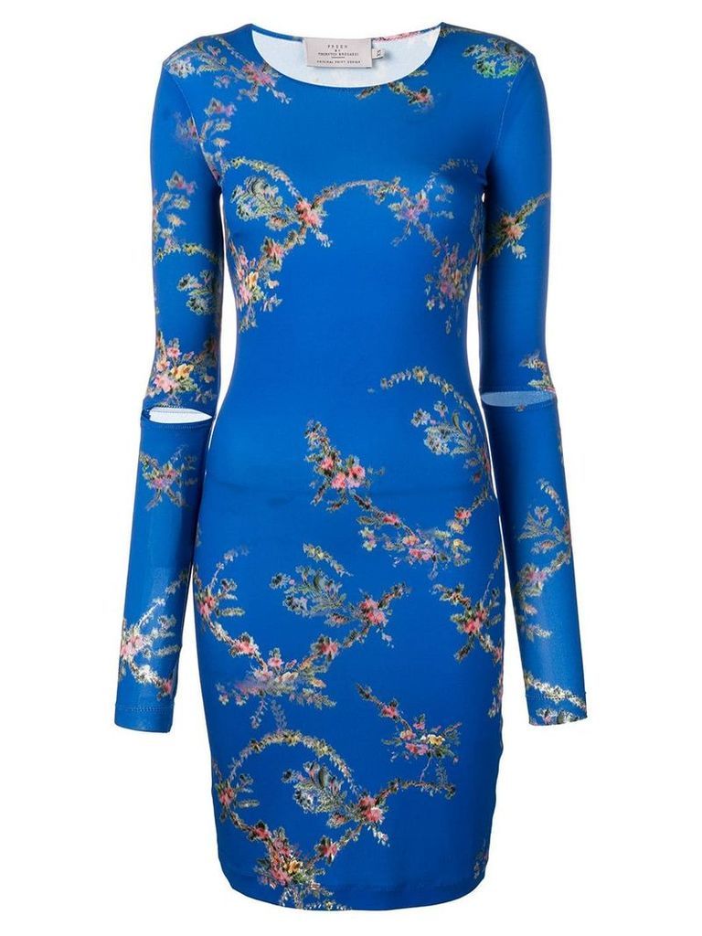 Preen By Thornton Bregazzi floral print mini dress - Blue