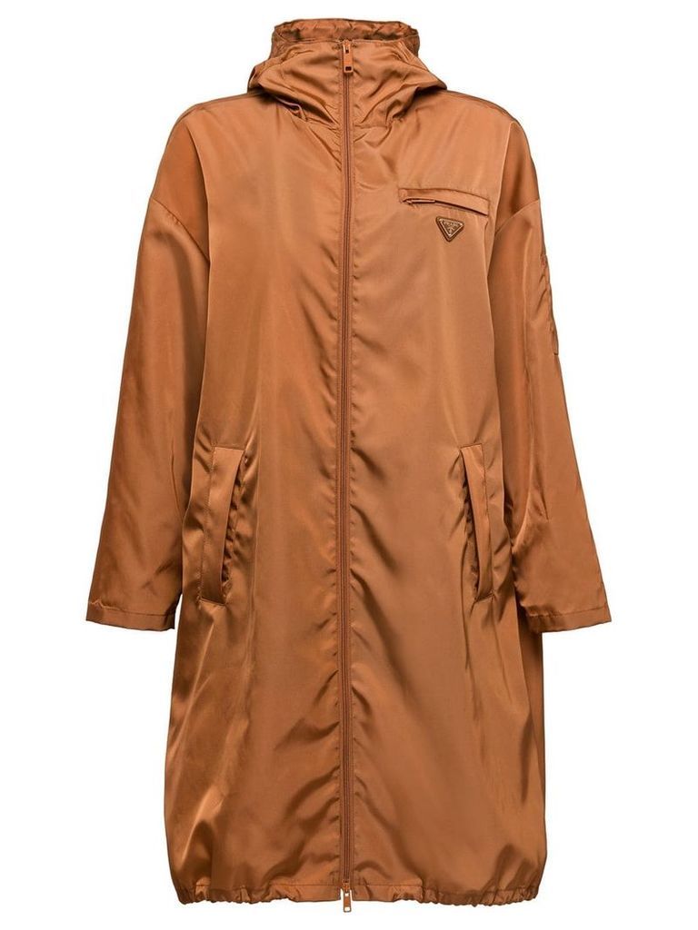 Prada nylon gabardine raincoat - Brown