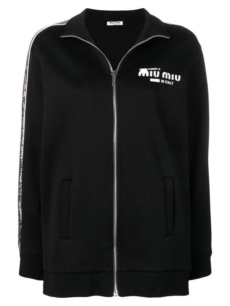 Miu Miu sequinned sweatshirt - Black