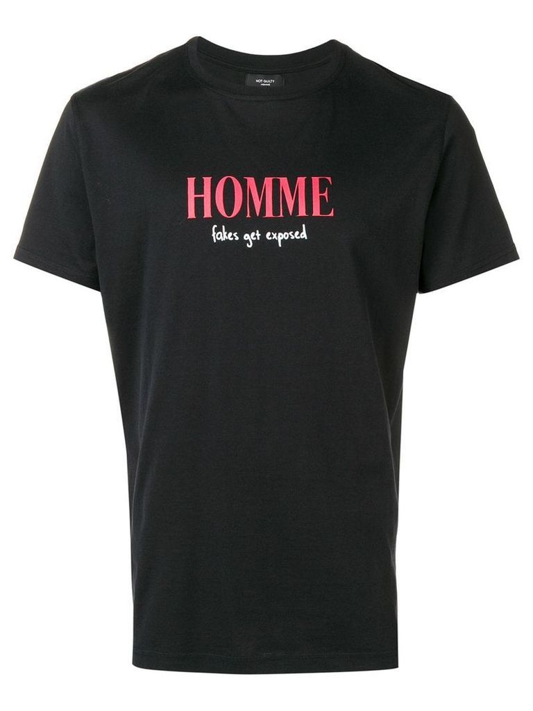 Not Guilty Homme Homme Snake print T-shirt - Black